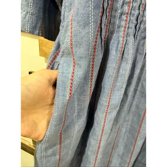 Matti Sport Vintage Indian Cotton Midi Dress Size 10 - Picture 5 of 9